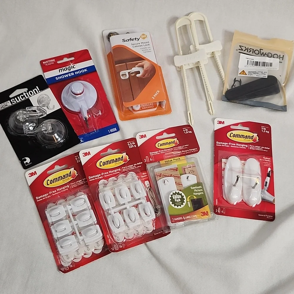 Command Damage-Free Hooks, Child Safety Locks and Suction Hooks